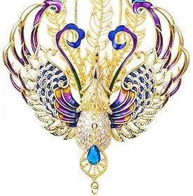 Gold Majestic Phoenix Brooch Embellished with Lustrous Pearls and Colorful Gemstones, Sophisticated Jewelry for Memorable Events, Must-Have Accessory for Elegant Women
