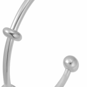Stainless Steel Open Cuff Style  Charms Bangle Bracelet