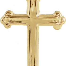 Yellow Religious Faith Cross Lapel Pin 15x10.5mm - Brooches and Pin for Men
