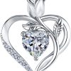 1.2-Carat Rose-Cut Heart Necklace