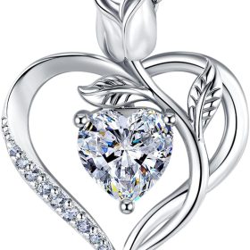 1.2-Carat Rose-Cut Heart Necklace