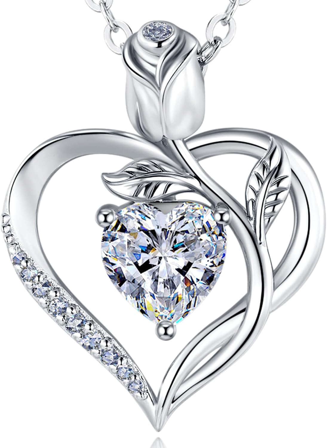 1.2-Carat Rose-Cut Heart Necklace