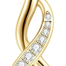 2ct Moissanite Infinity Pendant Necklace for Women, Pear Cut 7x10mm D Color Pendant 925 Sterling Silver Adjustable Chain, Elegant Jewelry Gifts for Wife or Mom